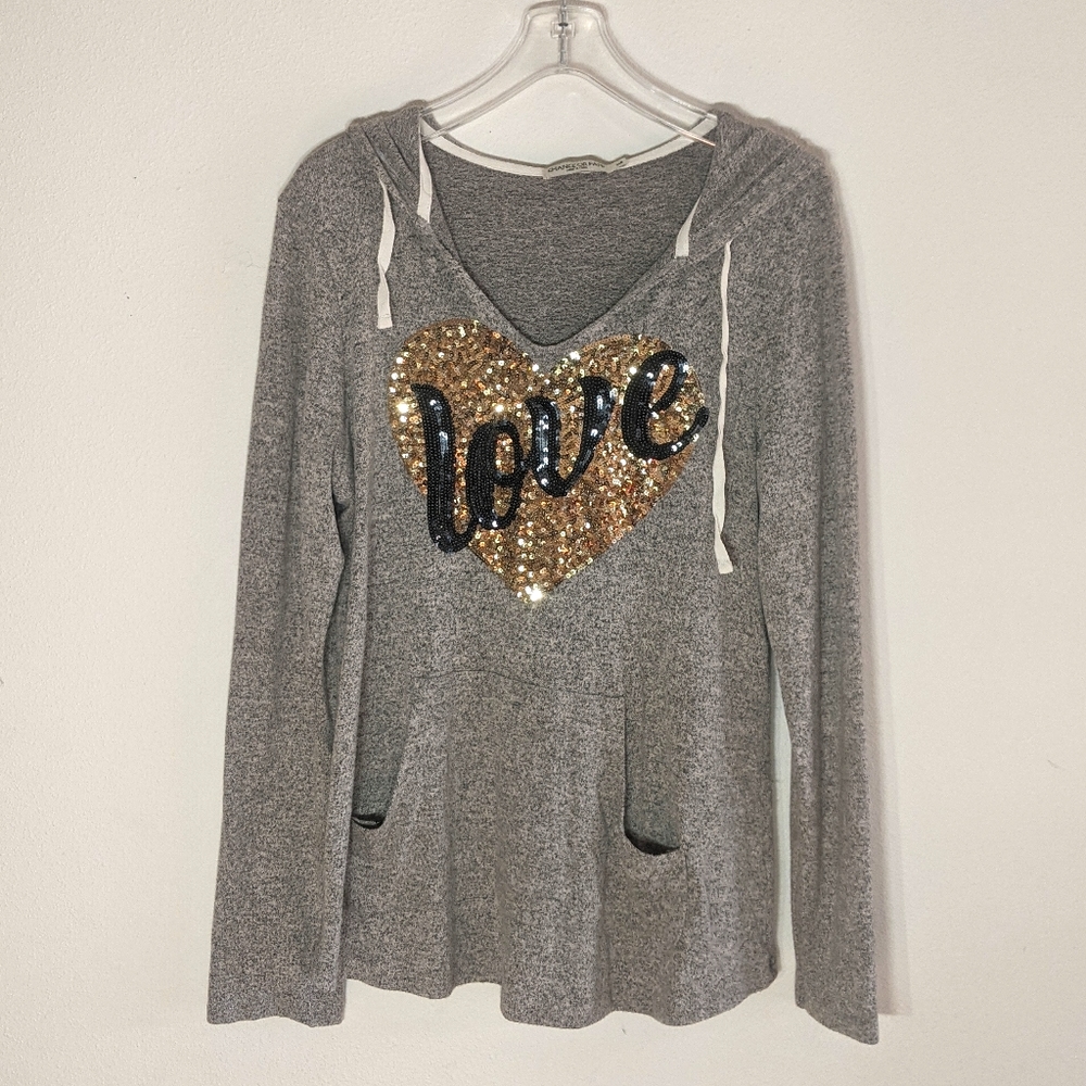 Chance or Fate Sequins "Love" Hoodie